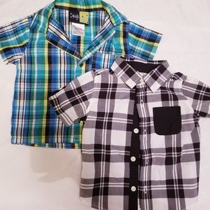 Boys size 12-18 month plaid short sleeve
